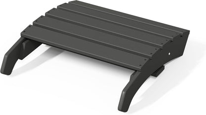 WestinTrends Dylan Outdoor Patio HDPE Adirondack Ottoman Footrest, Gray