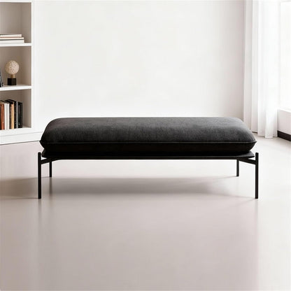 Modern Stainless Steel Bed end Stool Bedroom Resting Clothing Store Fabric Shoe Changing Entryway(Small)