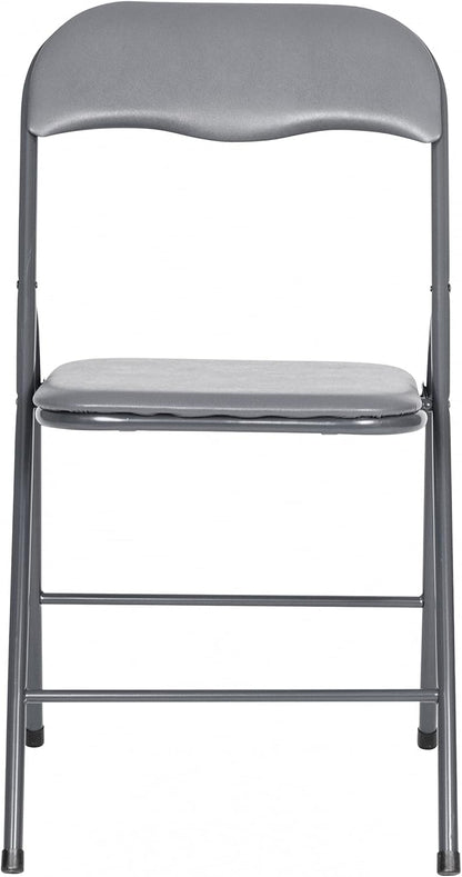 Flash Furniture Madison 5-Piece Folding Card Table and Chair Set, Gray | Portable, Indoor/Outdoor, Event Table and Chairs