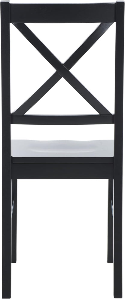 SAFAVIEH Home Collection Akash Farmhouse Black Dining Chair Set of 2