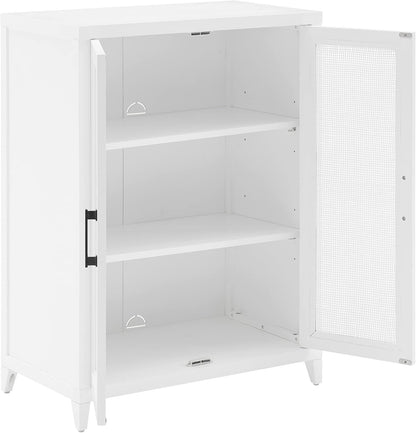 Crosley Furniture Milo Stackable Pantry Storage Cabinet with Shelves, Kitchen, Dining, or Laundry Room, White