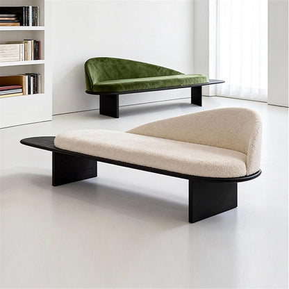 Modern Wooden Bed-end Bench in Hotel Bedroom Showroom Dressing Room Shoe-Changing with Backrest Entryway(Small)