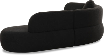 Tov Furniture Broohah Black Boucle Sectional