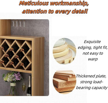 Modern Multifunctional Wine Rack, Practical Multi-Layer Wall Wine Rack, Bar Wall Decor, Suitable for Bar, Restaurant, Living Room(White)