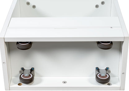 7 Tier Pull-Out Storage Cabinet with Handle & Wheels, Tall Narrow Spice Rack Next to Fridge, Wood Food Pantry for Kitchen, Dining Room, White