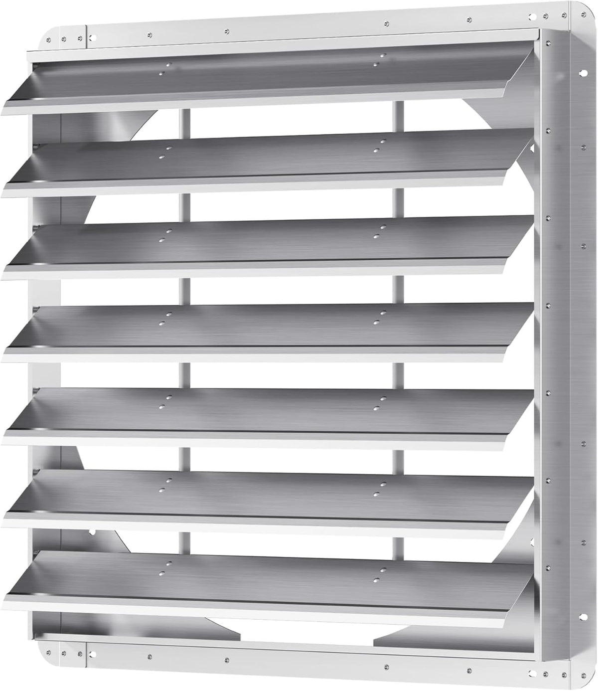 30 Inch Galvanized Shutter Exhaust Louver Vent, Automatic Gravity Shutter Louver Vent for Home Attics, Workshops, Barn, Greenhouse (Motor&Blades are not Included)