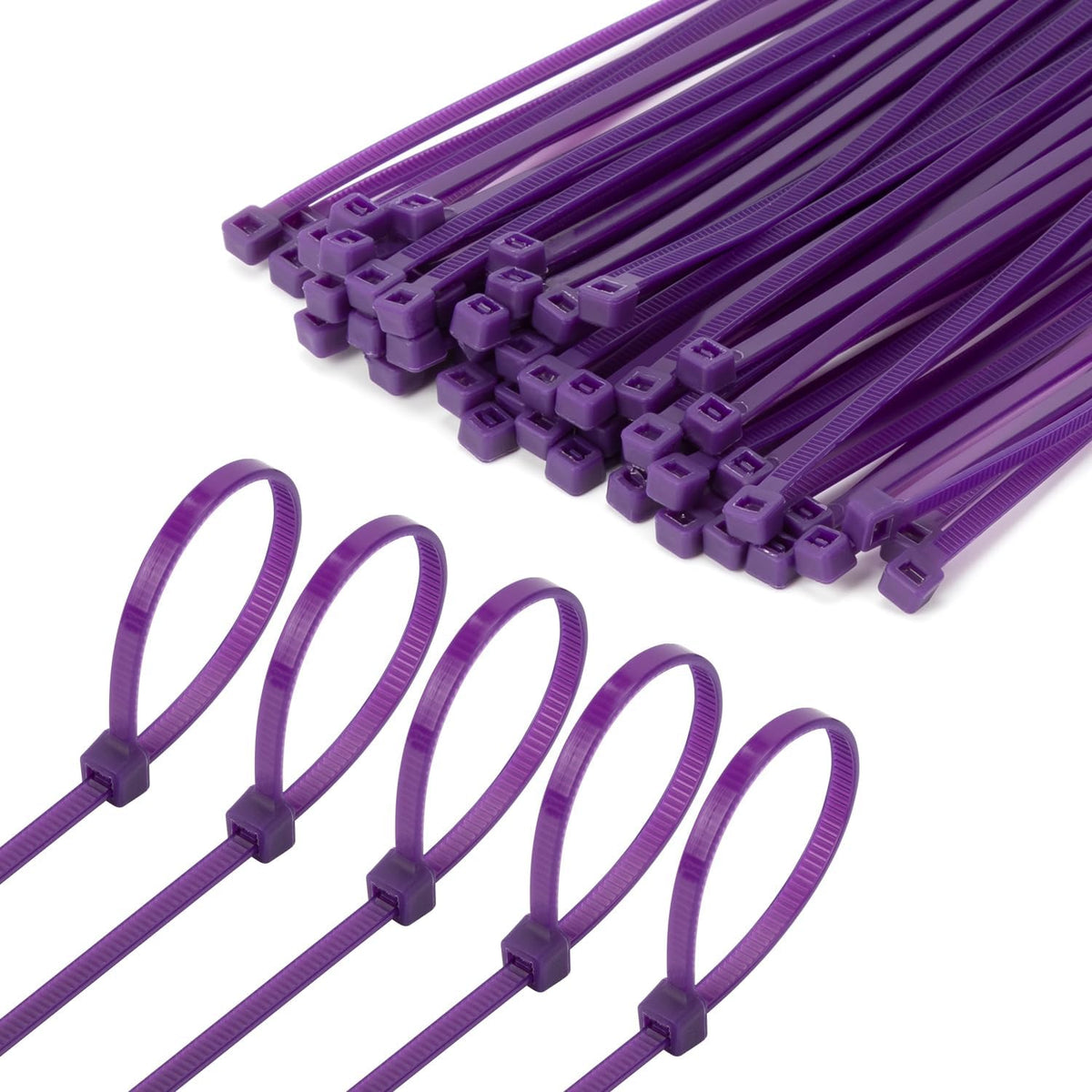 6 Inch Purple Zip Tie 1000 PCS, 18 Lbs - Small to Medium Zip Tie, Nylon PA66 UV Resistant Cable Tie for Indoor and Outdoor Use - Ideal for bundling and securing objects