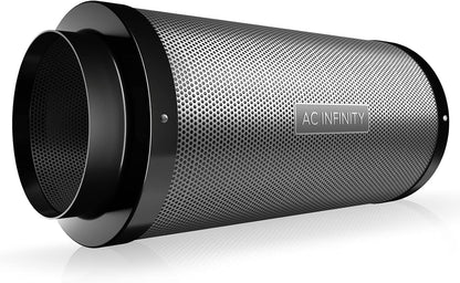 AC Infinity Air Carbon Filter 12" with Premium Australian Virgin Charcoal, for Inline Duct Fan, Odor Control, Hydroponics, Grow Rooms