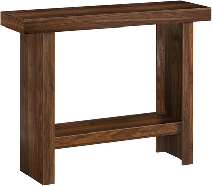 MAHANCRIS Console Table, 39.4'' Entryway Table for Hallway, Narrow Sofa Table Behind The Couch, Modern Foyer Tables for Entrance, Living Room, Corridor, Easy Assembly, Walnut CTZB16801