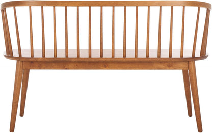 SAFAVIEH Furniture - Blanchard Spindle Bench - Honey - Solid Wood - Classic Windsor Design - Ideal for Entryway, Bedroom, Dining Room, 17.8" Seat Height (BCH8500H)