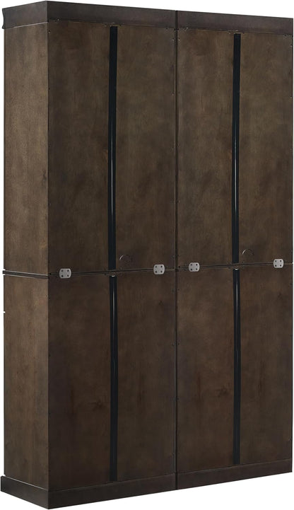 Crosley Furniture Stanton 2-Piece Pantry Storage Cabinet Set with Shelves, Kitchen, Dining, or Laundry Room, Coffee