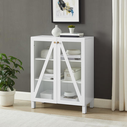Maykoosh White Stackable Pantry Cabinet - Modern Kitchen Storage Organizer 60.5" W x 38" H