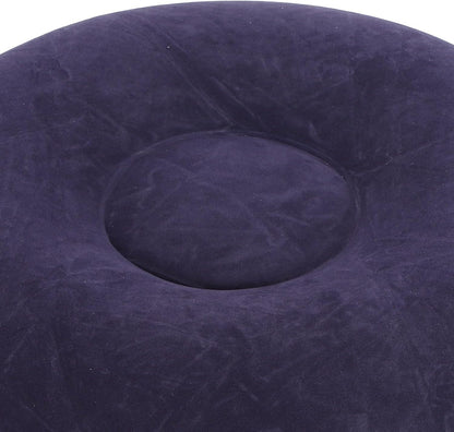 Inflatable Ottoman, Portable Outdoor Camping Chair Sofa Inflatable Flocking Stool Footrest, Flexible Foot Stools for Car, Living Room, Office, Patios or Small Apartment