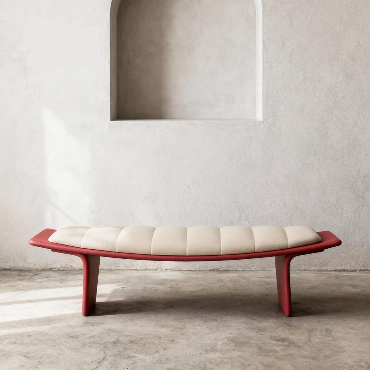 Modern Upholstered Long Bench for Living Room and Home Use Leather for Bedroom and Bed end Entryway(Medium)
