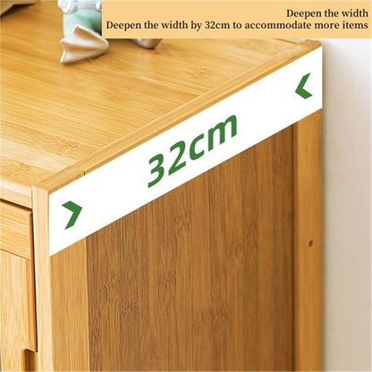 Narrow Kitchen Pantry Cabinet with Doors Storage Rack for Spices Free Standing Organizer Bamboo Storage Cabinet for Small Space Kitchen(43cm*32cm*97cm)