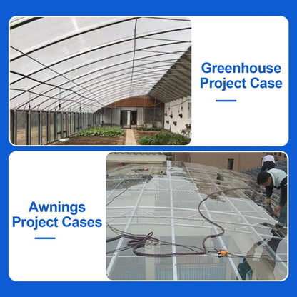 Greenhouse Panels Daylighting Roof Panels Transparent Greenhouse Panel Easy to Bend and Cut for Outdoor Gardens Greenhouses.(Smoky Gray,4x6.6ft)