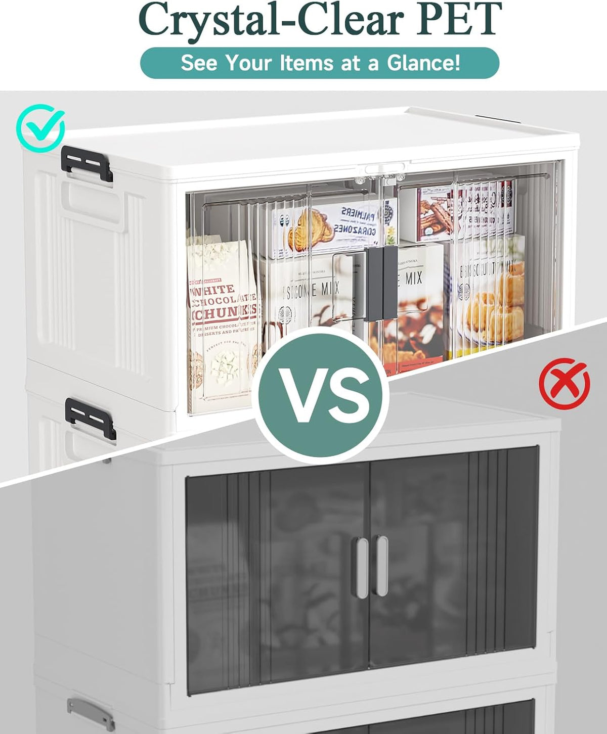 OlarHike 23QT Storage Bins with Lids for Closet, Office, Dorm, 3 Pack