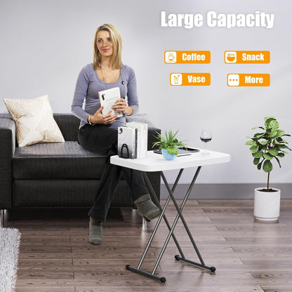 Adjustable Height Folding Table, Portable Lift-Up Desk for Home, Office & Outdoor Camping, Space-Saving Foldable Design with Enhanced Stability