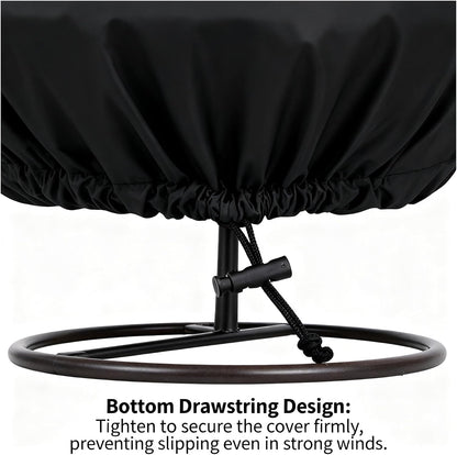 Heavy-Duty 210D Oxford Swing Cover-Waterproof UV-Resistant and Windproof Hammock with Drawstring(Nozipper(115cm*190cm))