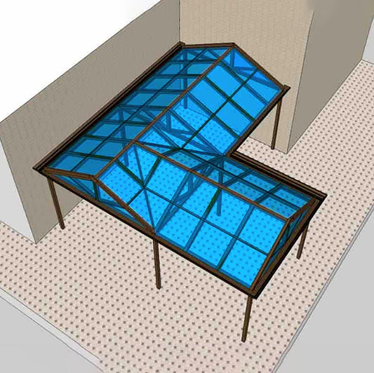 Greenhouse Panels Daylighting Roof Panels Transparent Greenhouse Panel Easy to Bend and Cut for Outdoor Gardens Greenhouses.(Blue,2.62x16.4ft)