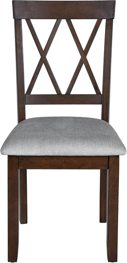 LUMISOL 3 Piece Drop Leaf Dining Table Set with 2 Chairs, Solid Wood Extensible Counter Height Bar Table Set for Small Places, Brown