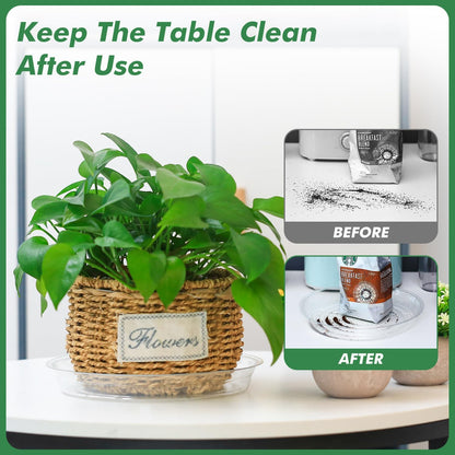 20 Pack 14 Inch Plant Saucer Clear Plant Saucers for Outdoors Plants Drip Trays Extra Large Pot Saucer No Holes Pot Saucers Planter Trays for Outdoor Plants Bulk Plastic Tray for Flower, Potted Tree