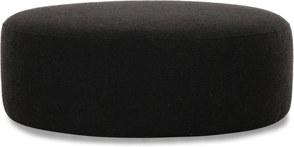 Tov Furniture Broohah Black Boucle Ottoman