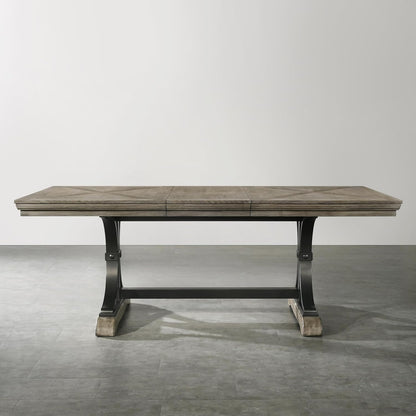 Roundhill Furniture Birmingham Dining Set, One Size, Driftwood Finish