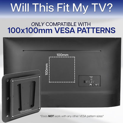VIVO Black RV TV Mount with Arm for VESA 100x100mm, Mount-VWRV3 | Articulating Extension, Quick Disconnect Plastic Polymer Mount, Low Profile Wall Bracket for Camping Indoor Use, Holds 22 lbs