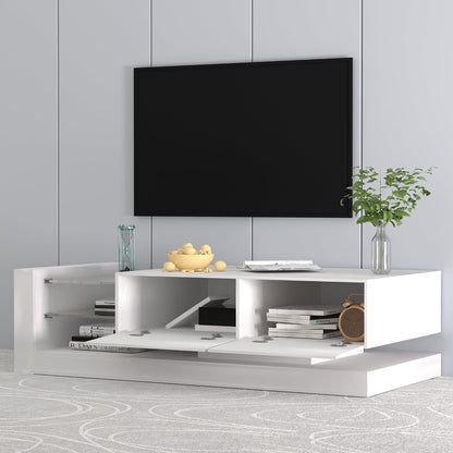 BAMACAR White TV Stand - Long Entertainment Center for 70-80 Inch TVs with Storage
