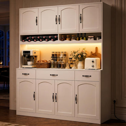72" Tall Kitchen Pantry Cabinet Whit