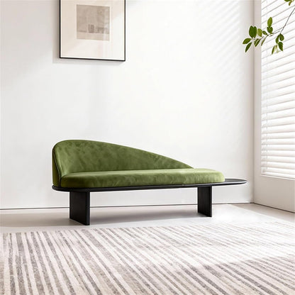 Modern Wooden Bed-end Bench in Hotel Bedroom Showroom Dressing Room Shoe-Changing with Backrest Entryway(Small)
