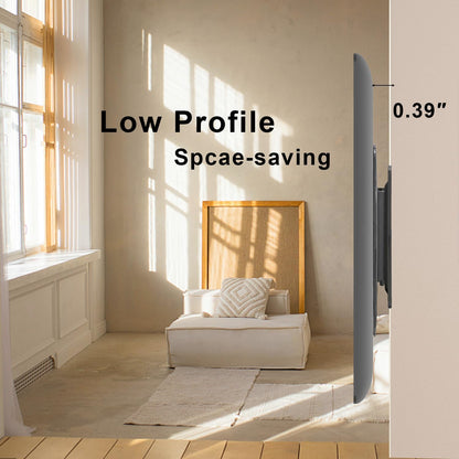 Nuyoah Monitor Wall Mount RV TV Mount Low Profile Wall Bracket VESA Mount | Small TV Mount for 14”-27” Monitor Computer Screens, Ultra Slim TV Bracket Fixed VESA 75x75 100x100mm Easy Mount for Camper
