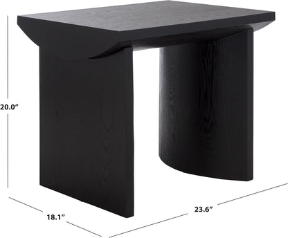 SAFAVIEH Home Collection - Bara Modern End Table, Black Rectangular Accent Side Table (ACC2316B)