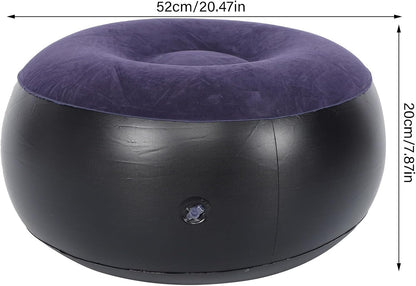 Inflatable Ottoman, Portable Outdoor Camping Chair Sofa Inflatable Flocking Stool Footrest, Flexible Foot Stools for Car, Living Room, Office, Patios or Small Apartment