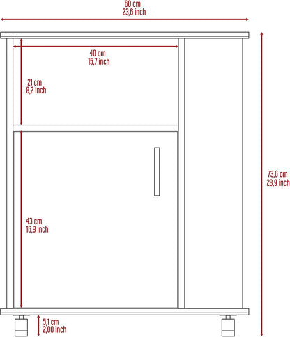 Space-Saving Microwave Shelf Stand Cabinet Kit - 3 Side Shelves - Black