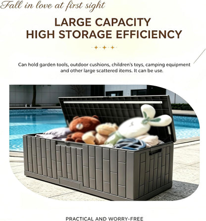 4.deck Boxes Outdoor Waterproof, Package Delivery Boxes For Outside, Features Extra-large Storage Space, Outdoor Storage Box With Lock Slot, for A Wide Range Of Applications(X-Large)