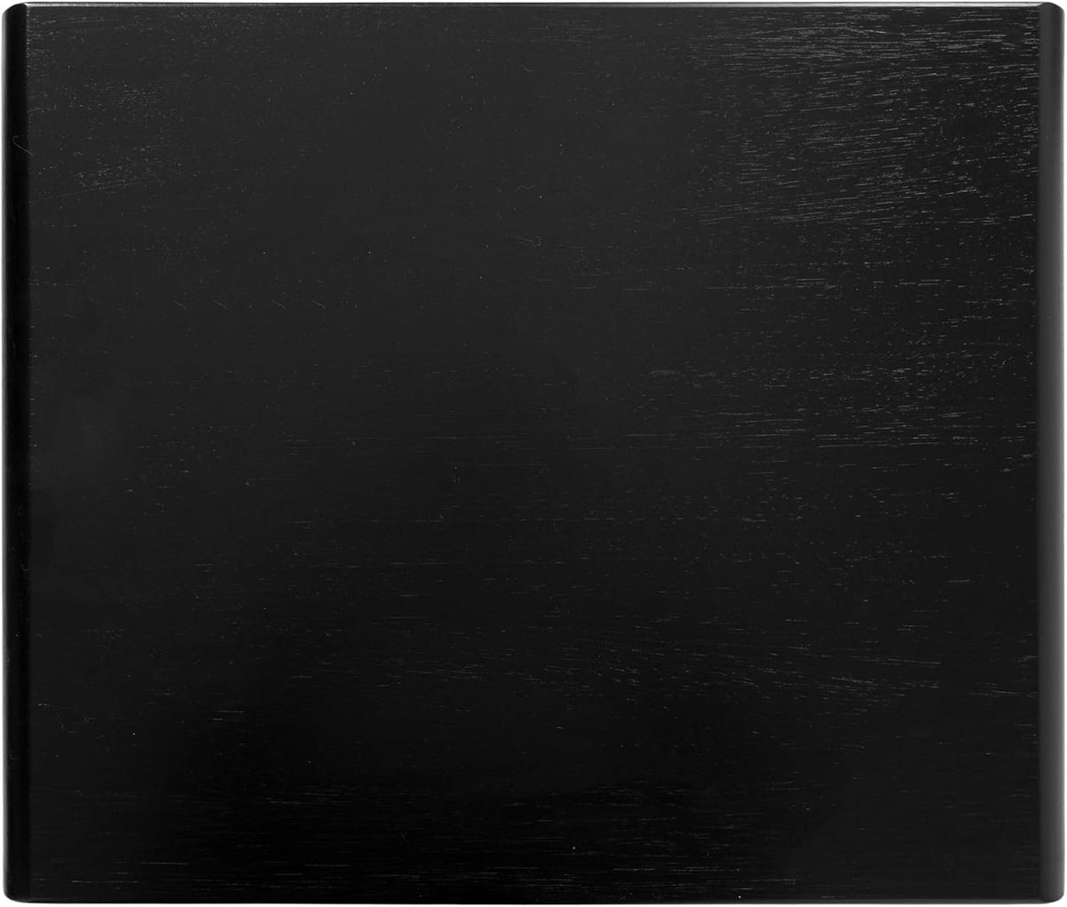 Kate and Laurel Yates Mid-Century Modern Wooden Rectangle Side Table, 22 x 18 x 25, Black, Transitional Rectangular End Table with Geometric X-Design for Use as Bedroom Black Night Stand