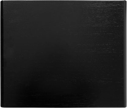 Kate and Laurel Yates Mid-Century Modern Wooden Rectangle Side Table, 22 x 18 x 25, Black, Transitional Rectangular End Table with Geometric X-Design for Use as Bedroom Black Night Stand