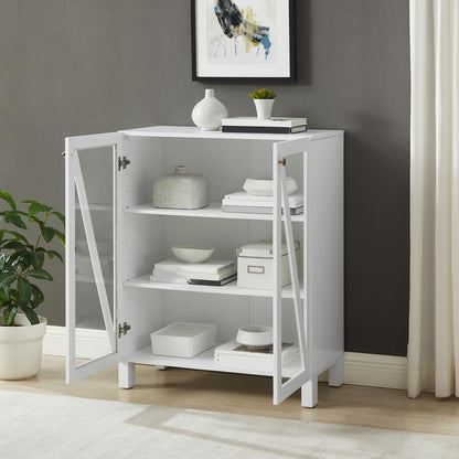 Maykoosh White Stackable Pantry Cabinet - Modern Kitchen Storage Organizer 60.5" W x 38" H