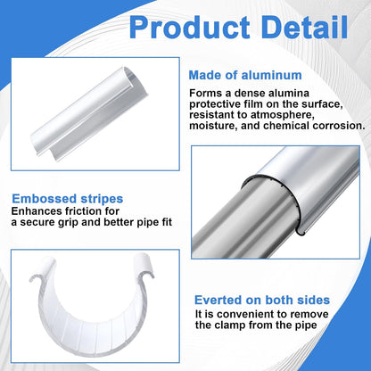 25 Pcs Aluminum Greenhouse Clamps, 0.925 x 3 Inch, Row Covers, Dog Beds, Quilting Frames Shelters, Shades, Netting (fit 1/2 Inch PVC Pipe Tube Clip)