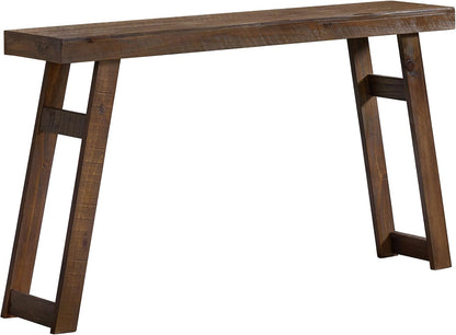Alaterre Furniture Lawas Solid Wood Console Table, Brown, 56”x12”x32” | Modern Farmhouse Entryway Table, Easy Assembly Living Room Furniture for Behind the Couch, Entryway, or Hallway