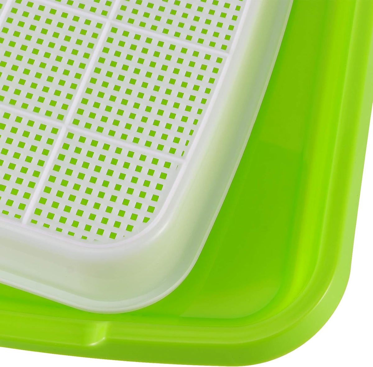8 Pack Seed Sprouter Tray, BPA Free, Big Capacity Seed Germination Tray, Healthy Wheatgrass Seeds Grower with Lid for Growing, Bean Sprouts, Cat Grass, Wheat Grass, Mung Beans