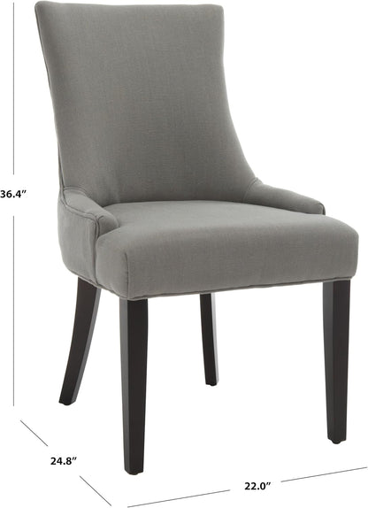 SAFAVIEH Home Collection - Lester Granite Upholstered Dining Chair, Modern Armless Design with Solid Wood Legs, Comfortable Seating for Dining Room or Kitchen (MCR4709B)