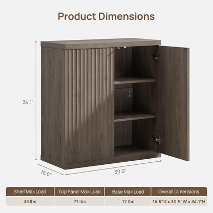 SICOTAS Buffet Cabinet with Storage Sideboard Cabinet with Doors & Shelves | Accent Sideboard Modern Credenza Fluted Storage Cabinet Mid Century Media Console for Living Room Kitchen Dining Hallway
