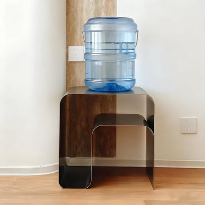 Modern Stainless Steel Side Table,Minimalist Nightstand and Sofa Table Silver Metal End Table Elegant Small Coffee Table for Bedroom Desktop Bookshelf Magazine Rack Multi-Functional Organizer