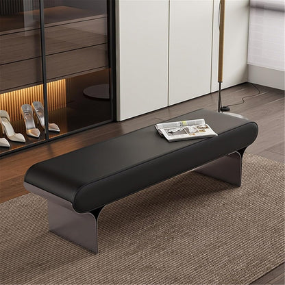Modern Upholstered Bed end Bench Bedroom Home Use Bedside Dressing Room Long Shoe Changing Entryway(Small)