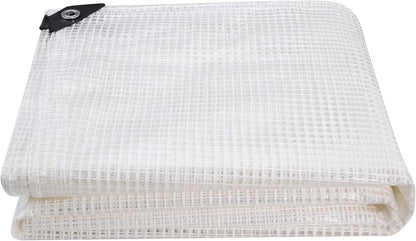 Clear Greenhouse Heavy Duty tarp 14 Mil Clear Waterproof Cover,UV Resistant Poly Tarp with Grommets 10x20ft Superior Strength,for Gardening, Farming, Nursery, Garden