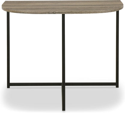 GTU Furniture Contemporary Engineered Wood Round 3-Piece Coffee Table Set, Cocktail Table with 2 Matching End Tables, Two-Tone Finish for Living Room