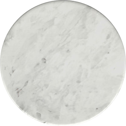 Coaster Home Furnishings Berkeley Round Marble Top Side Table White and Brown